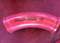 أنبوب ضخ ضخة الخرسانة الثابتة DN125 R500 45 °
